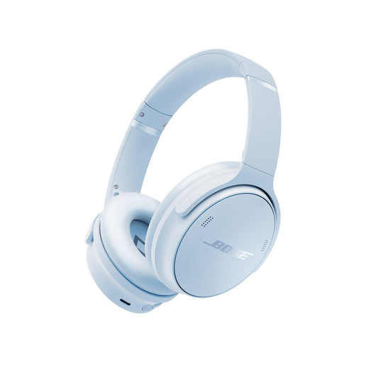 Bose QuietComfort wireless headphones with microphone and noise canceling, Bluetooth over-ear headphones, audiophile headphones, on-ear headphones with noise canceling, up to 24 hours of battery life, ice blue - 884367-1800