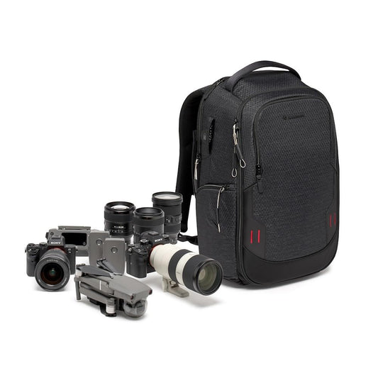 Manfrotto PRO Light Frontloader M, Professional Camera Backpack, Side and Front Access, Tripod Mount, Padded Backpack with Interchangeable Dividers, Black - MB