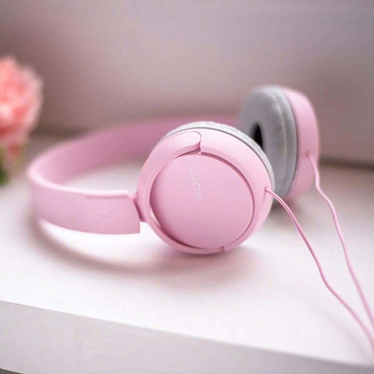 Sony MDR-ZX110 foldable headset headphones, powerful sound, pink, without microphone, 25 - MDRZX110P.AE