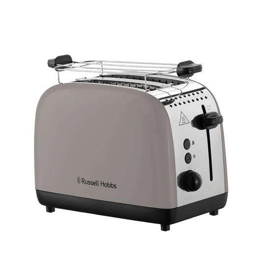 Russell Hobbs Toaster Colours Plus, Mokka, 2-Slice, Stainless Steel, 1100W - 26931-56