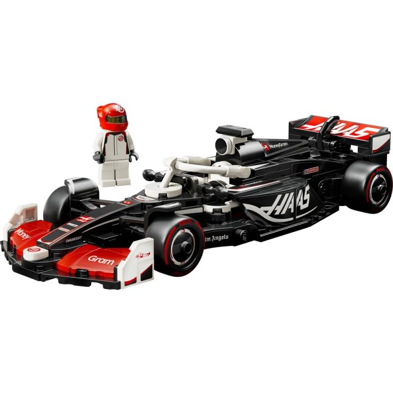 LEGO Speed Champions MoneyGram Haas F1 Team VF-24 racing car - toy with Formula 1 minifigure to collect - model and gift for boys and girls aged 10 and over and adult motorsport fans 77250