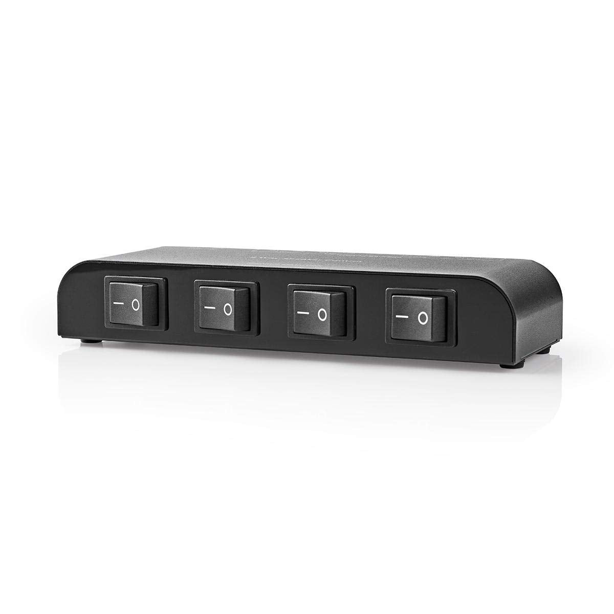 Nedis - Unități de control pentru difuzoare - 4 căi - Terminal de conectare - Negru - ASWI2604BK