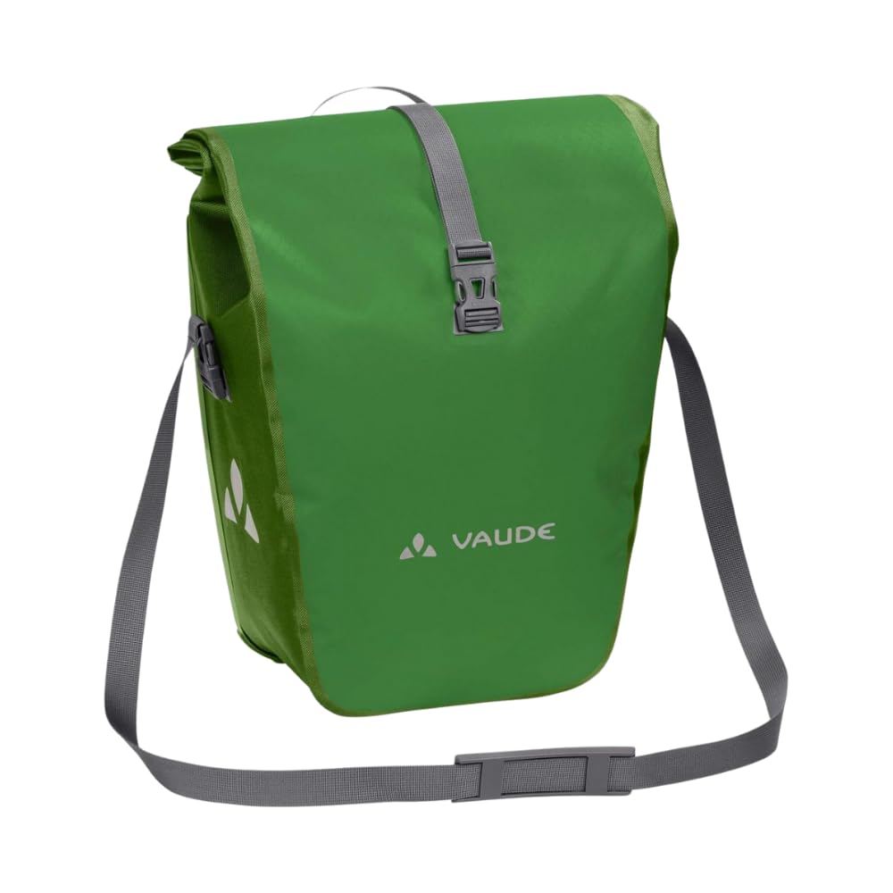 VAUDE bicycle bag for luggage rack Aqua Back Single 1 x 24 L in green, rear wheel bag waterproof, bicycle luggage rack bag at the back, easy attachment - Made in Germany - 12413