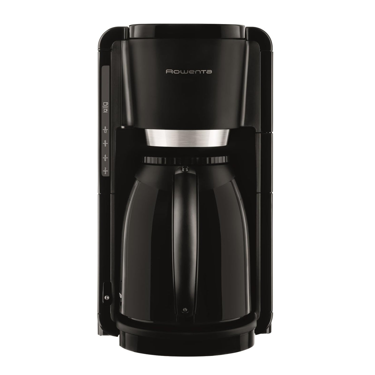 Rowenta Adagio Milano Filter Coffee Machine with Thermal Carafe, capacity 1 liter, 8-12 cups, automatic shut-off, removable filter holder, water level indicator, black, CT3808