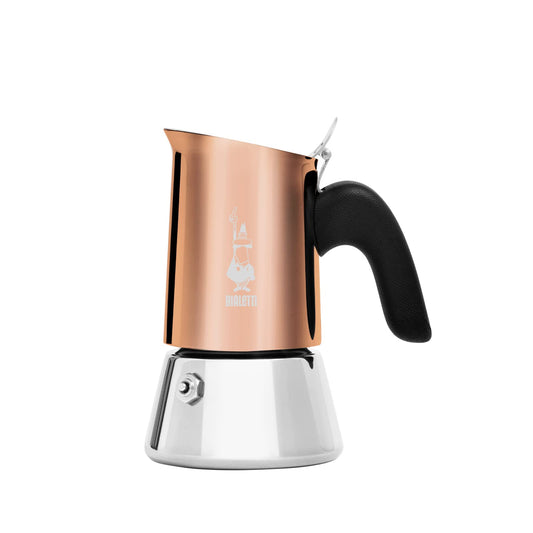 Espressor Bialetti New Venus 2 cești, mâner anti-ardere, nu este potrivit pentru inducție, 2 căni (85 ml), inox, culoare - cupru, putere - 3600 - 0007282/CN