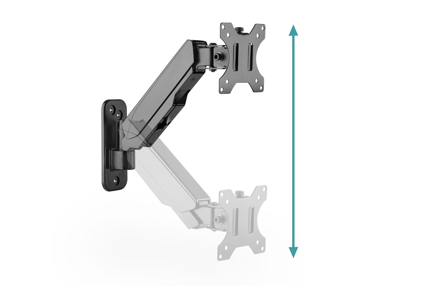 DIGITUS monitor wall mount – gas pressure spring – up to 32 inches – 8 kg load capacity - DA-90396