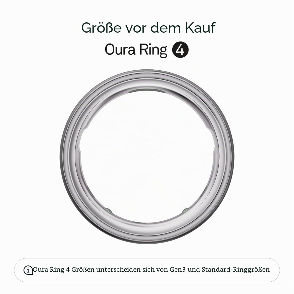 Oura Ring 4 - Brushed Silver - Size 15 - Smart Ring | Measure First with Oura Ring 4 Sizing Kit | Sleep Tracking Wearable - Heart Rate - Fitness Tracker - Up to 8 Days Battery Life - JZ90-54220-15