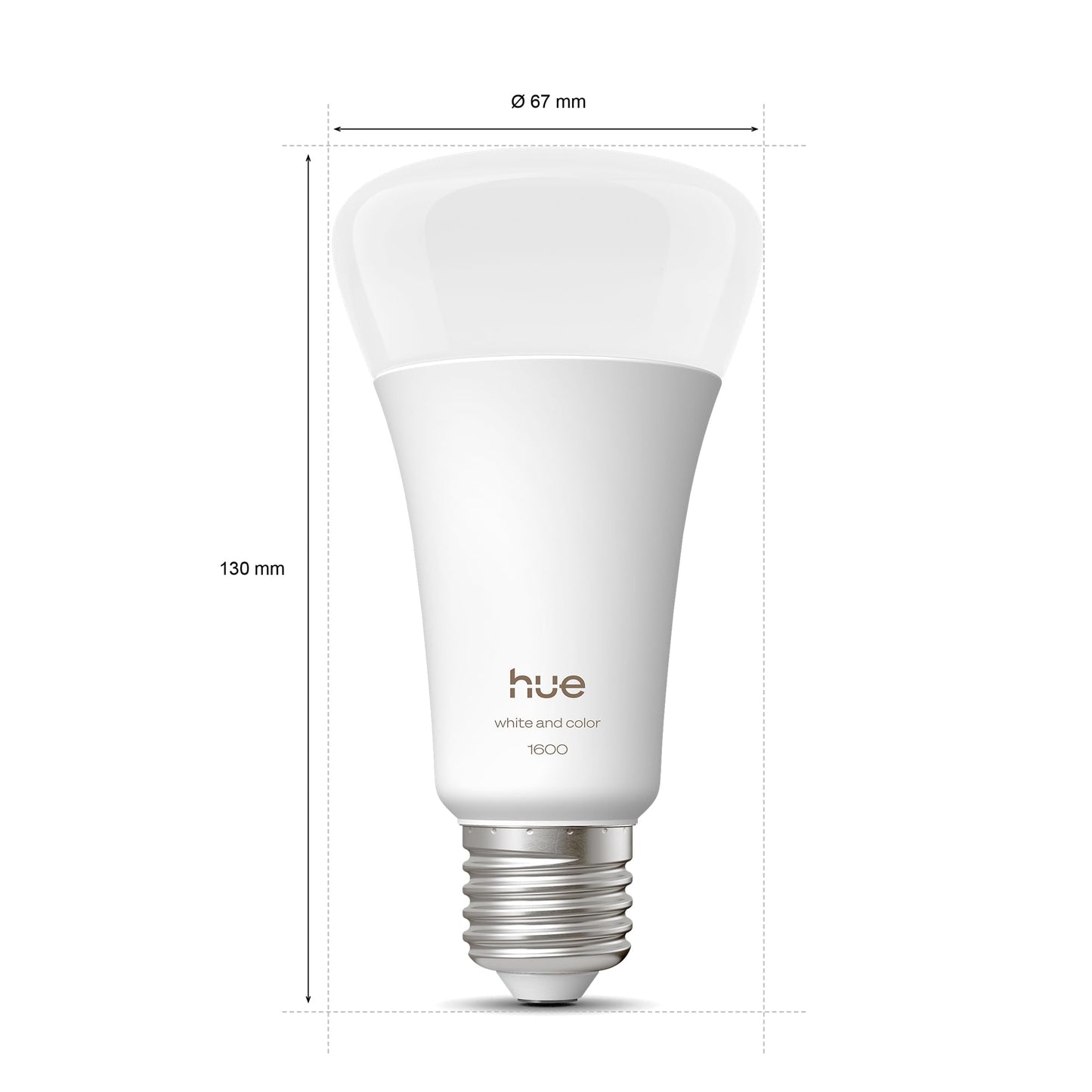 Philips Hue Smart LED A67 lamp, white and color ambiance, E27 socket, 11.8W, full spectrum light 1000K-20000K, 1600 lumens, dimmable, compatible with Alexa, Google Assistant and Apple Home, pack of 1 - 929003853601