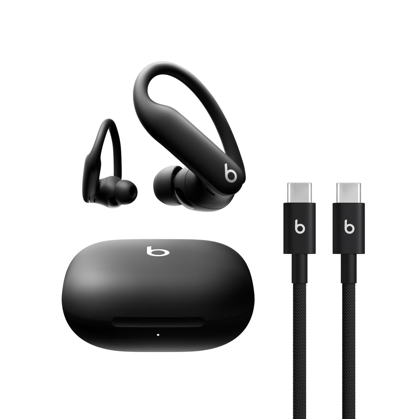 Beats Powerbeats Pro 2 - Wireless Bluetooth Earbuds with 1.5m USB-C Charging Cable - Diamond Black - MX723ZM/A