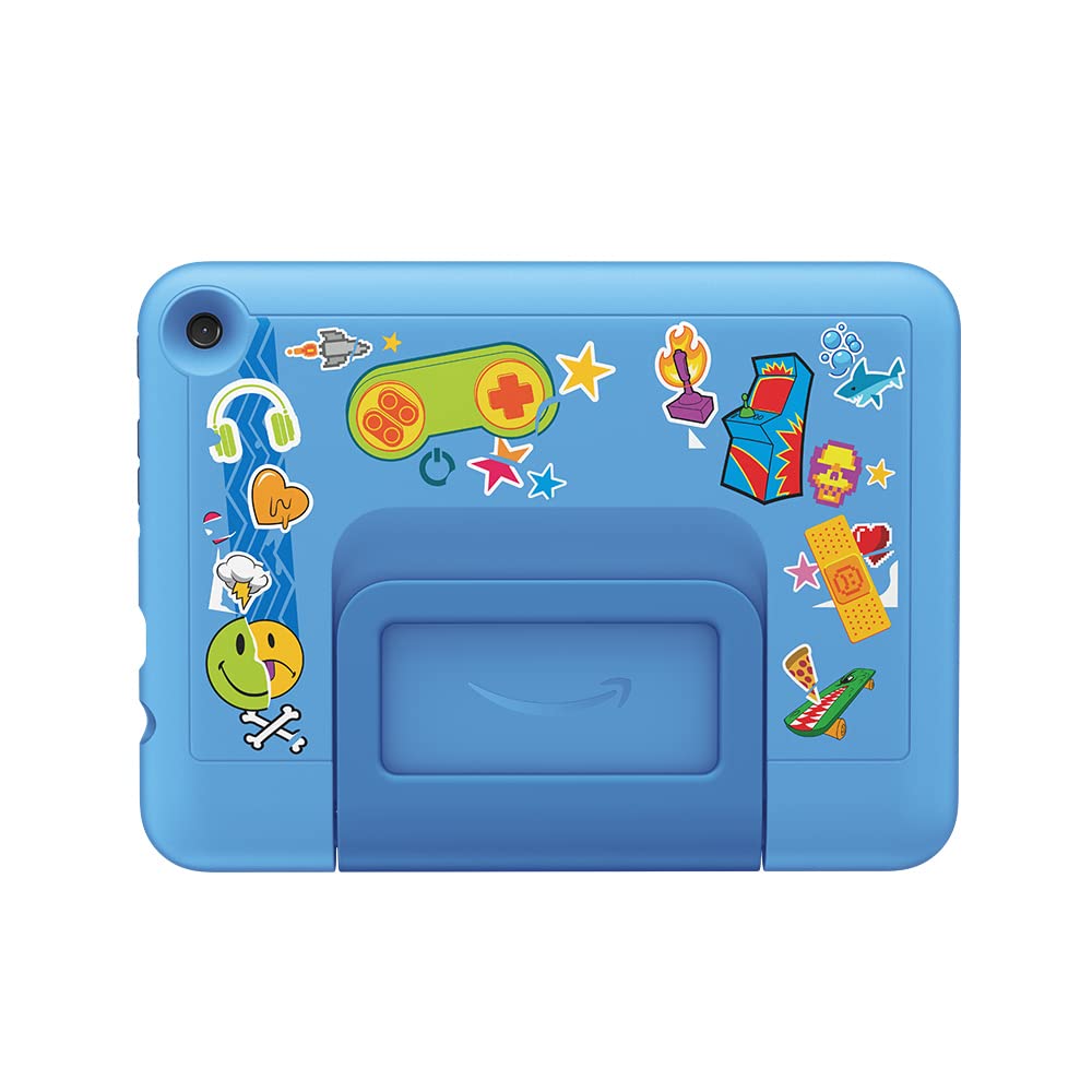 Child-friendly case for the Fire 7 tablet (compatible with 12th generation, 2022 only), for ages 6 and up, video game design - 53-028173
