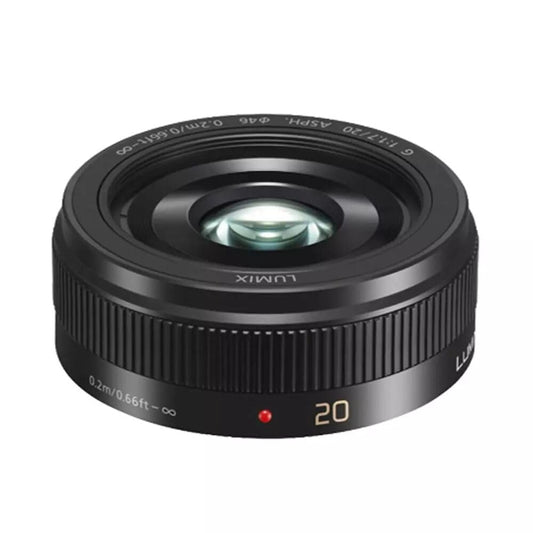 Panasonic LUMIX G Fixed Focal Length 20mm F1.7 II ASPH. Lens (Pancake Lens, Filter Size 46 mm, Field of View 57°) black H-H020AE-K