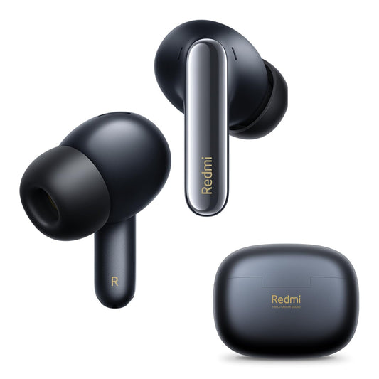 XIAOMI Redmi Buds 6 Pro Black - 36h battery life, triple driver Hi-Fi sound, 55dB ANC, 20 ANC levels, 3 transparency modes, immersive 3D audio, Bluetooth 5.3, Google Fast Pair, Hi-Res Audio certificate - BHR9307GL