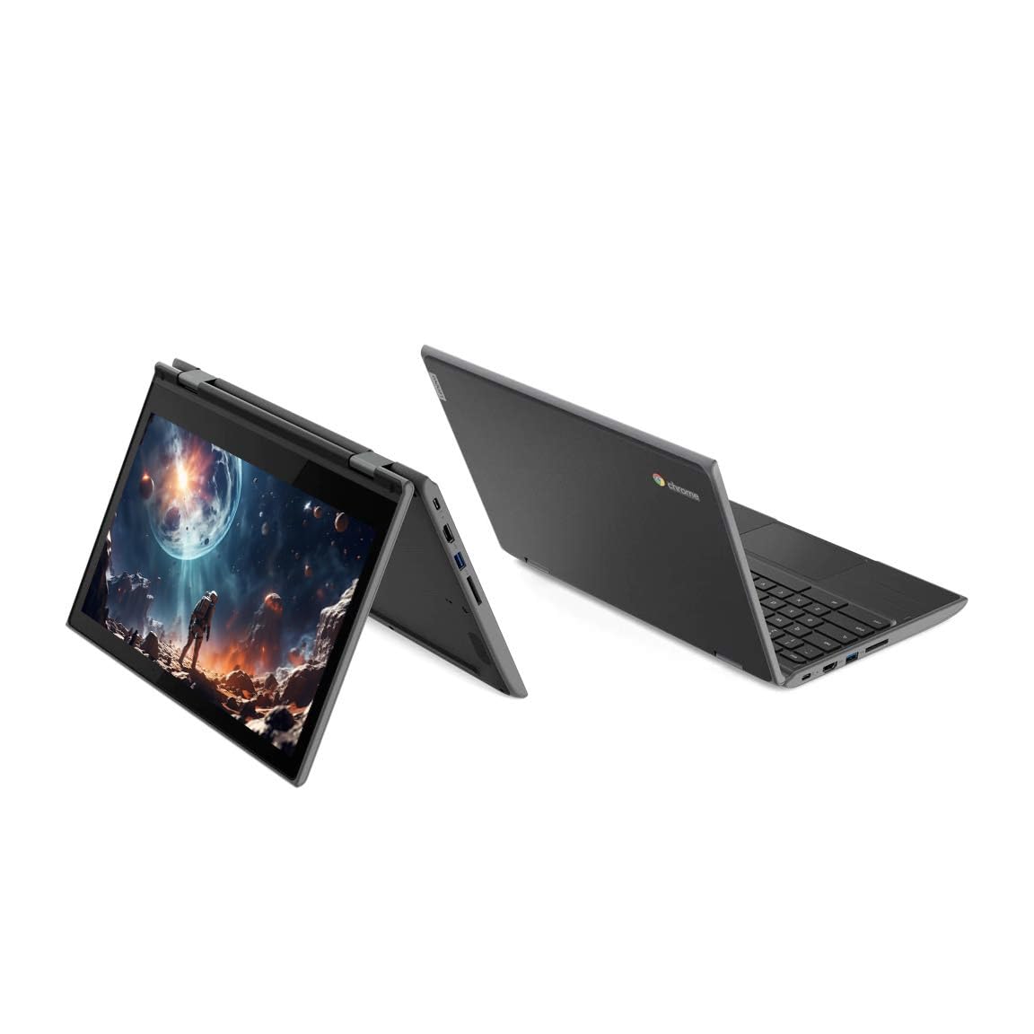Lenovo Chromebook 300e 2 in 1 Touchscreen Laptop, 11.6 Inch (1366x768), Intel Celeron N4020, 4GB RAM, 32GB SSD, Japanese Keyboard, Chrome OS (Refurbished)