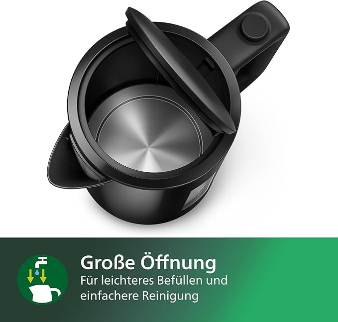 Philips kettle - 1.7 L capacity with control display, pirouette base, black (HD9318/20) - Series