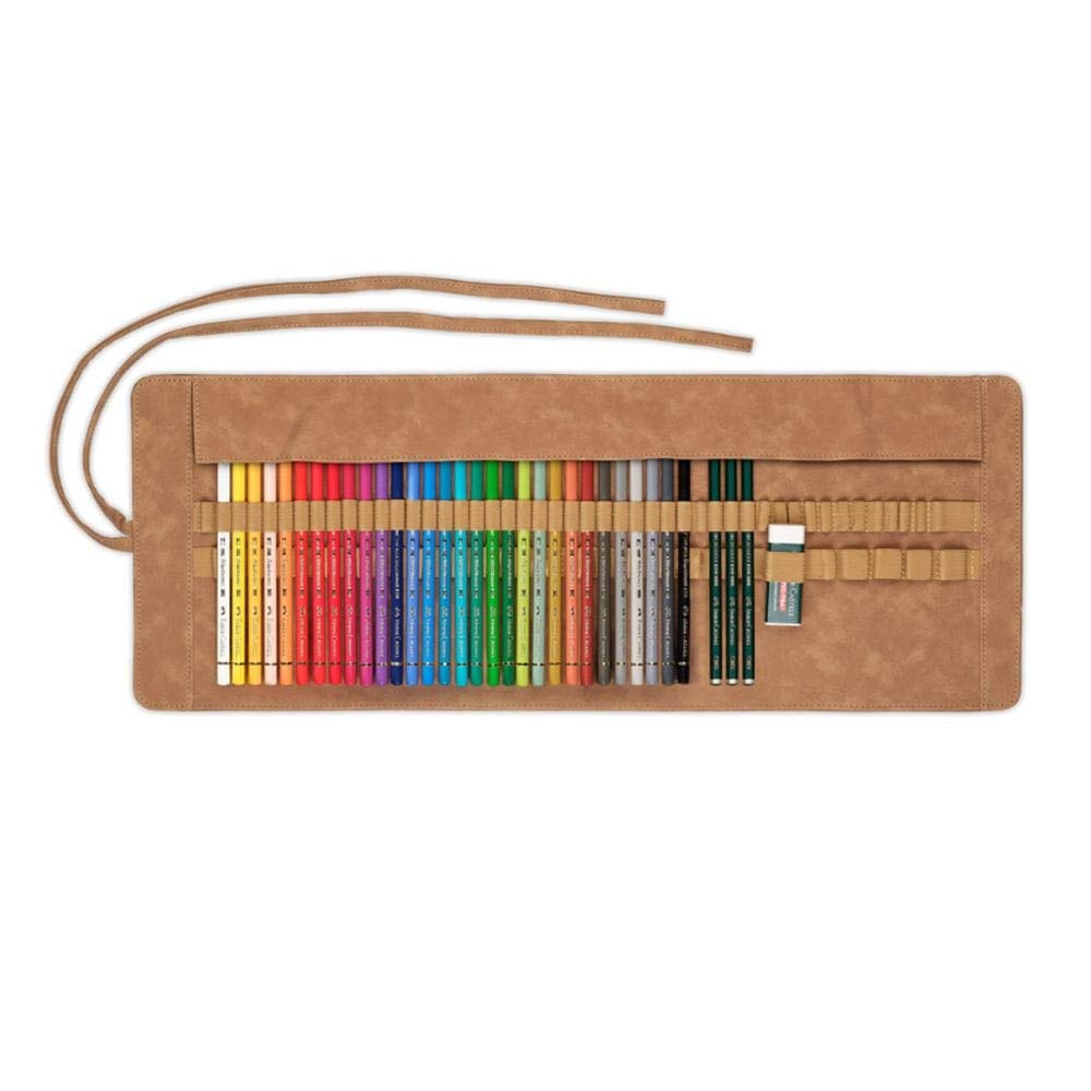 Faber-Castell - Polychromos colored pencils set with pencil roll, 34 pieces - 110030