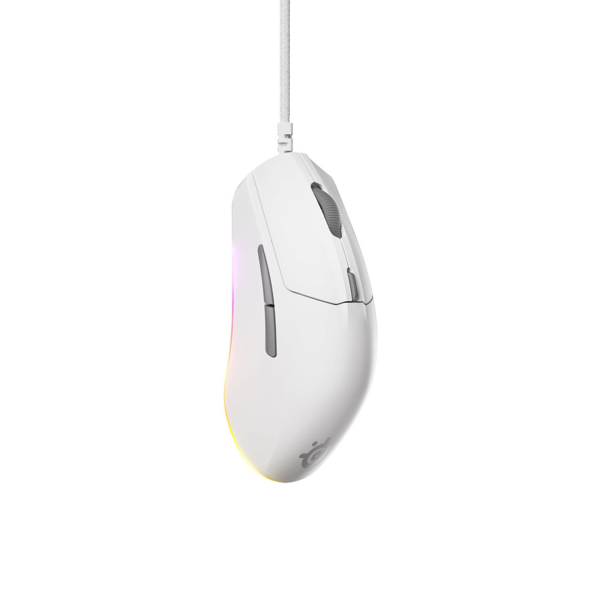 SteelSeries Rival 3 Gen 2 Mouse de gaming – senzor optic TrueMove Core de 8.500 DPI – 60 milioane de clicuri garantate – latență scăzută – 77 g greutate – picioare de PTFE – RGB - Alb - 62516