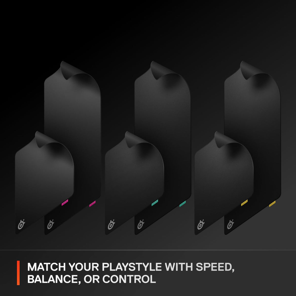 SteelSeries QcK L Performance Control Gaming Mouse Pad – Extra thick for smooth gliding - Flat, stitched edges – Non-slip neoprene rubber base – 490 x 420 mm – FPS, MOBA, RTS, MMO - 63469