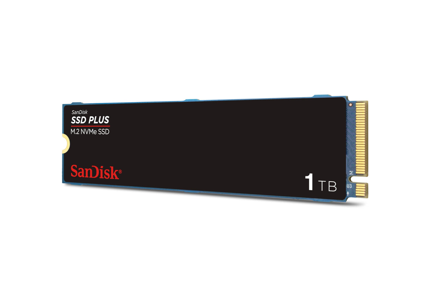 SanDisk SSD PLUS M.2 NVMe SSD 1TB (M.2 2280, PCIe Gen 3.0, Easy Installation, Western Digital Dashboard, 3 Year Warranty) - SDSSDA3N-1T00-G26