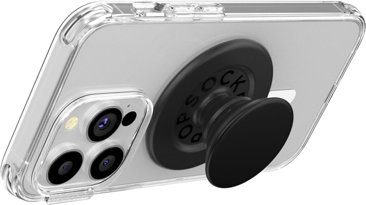 PopSockets Mobile Phone Grip for MagSafe, Magnetic Holder, Mobile Phone Stand, Black - Black - 806828