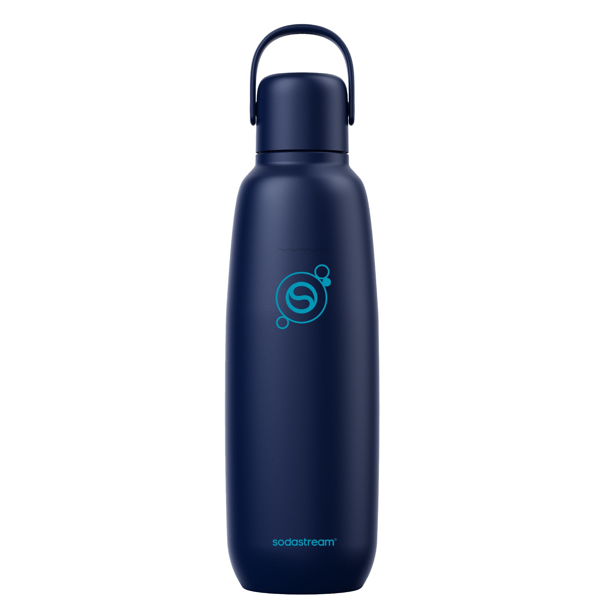 sodastream Fizz & Go stainless steel soda bottle 0.9 l, double-walled insulated thermos bottle, keeps hot & cold, for carbonated drinks, compatible with DUO, TERRA, ART, ENSO & more, Blueberry - 1062414440