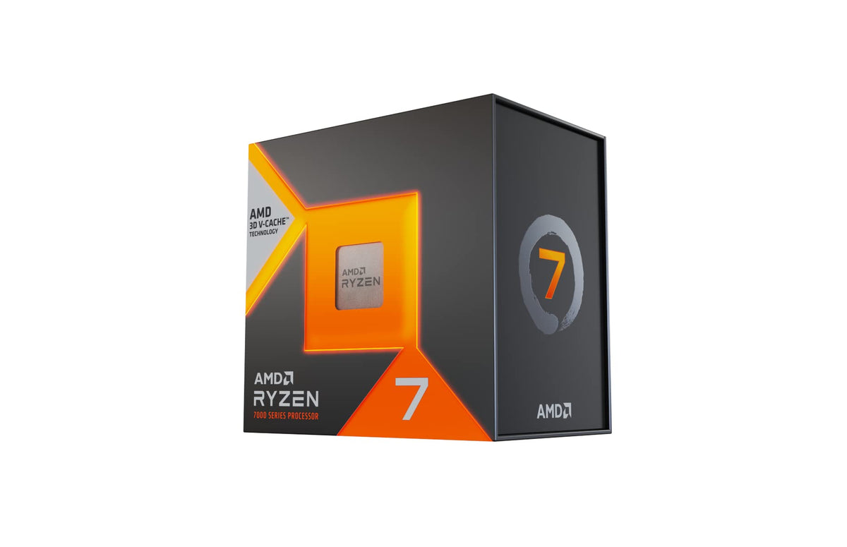 AMD Ryzen 7 7800X3D processor with 3D V Cache technology (integrated Radeon graphics, 8 cores/16 threads, 120W TDP, AM5 socket, 104MB cache, up to 5.0 GHz max boost, no cooler)