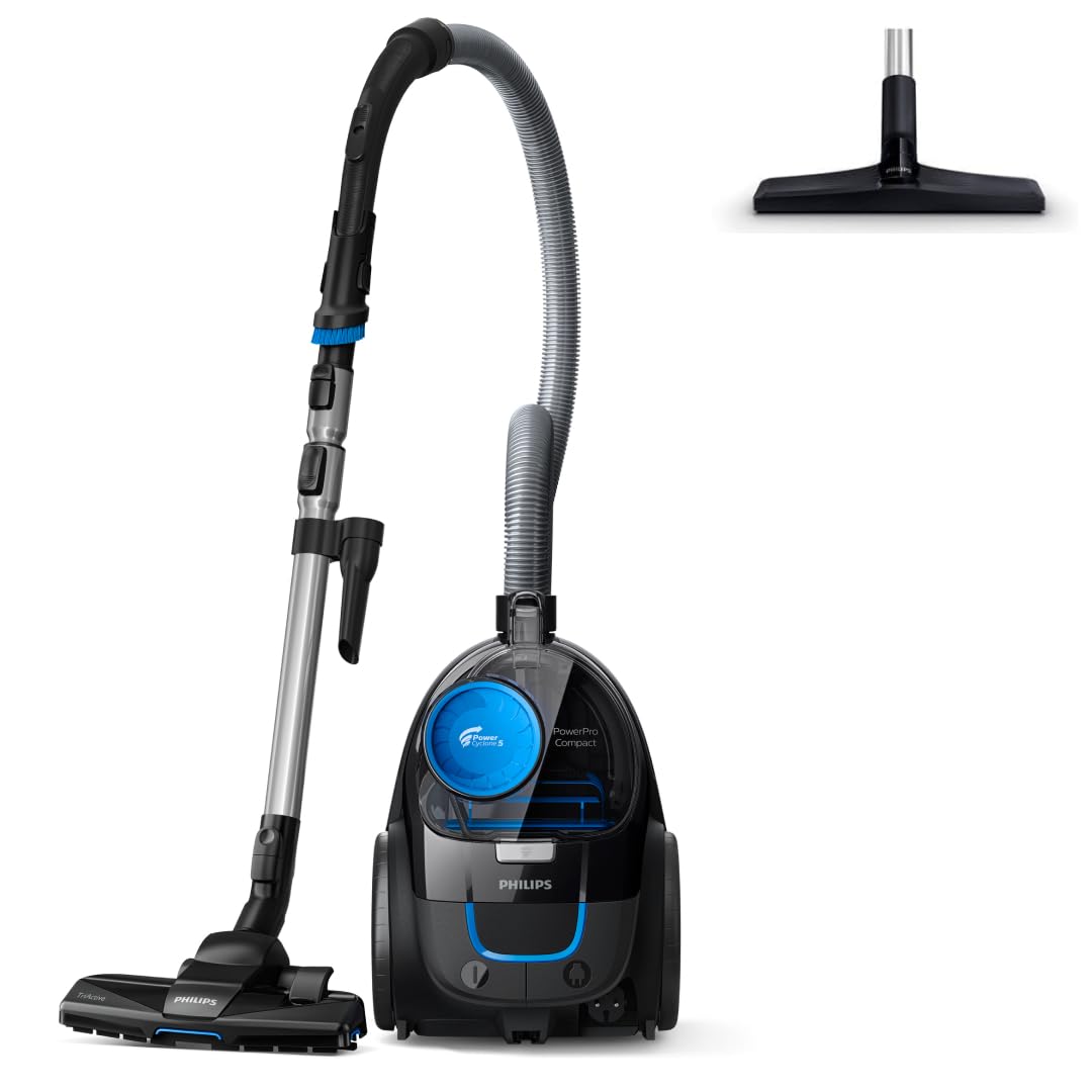 Philips PowerCyclone 5 compact bagless vacuum cleaner - 900 W power, Allergy H13 anti-pollen filter, PowerCyclone technology, 99.9% fine dust separation, TriActive brush (FC9331/09) - PowerPro
