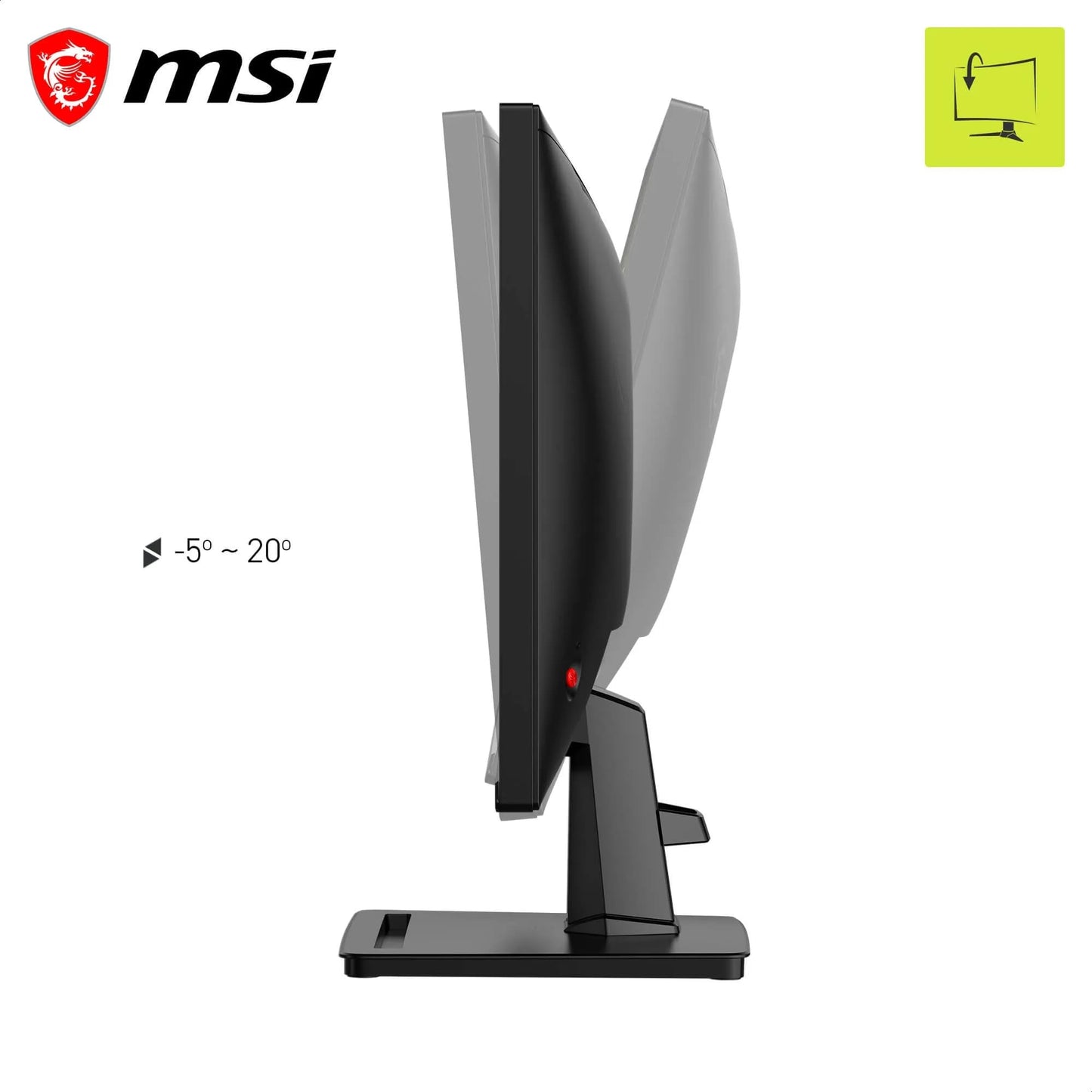 MSI MAG 256FA E20 24.5" Gaming Monitor, 1920 x 1080, FHD Rapid IPS, 200 Hz, 0.5 ms, HDR Ready, AMD FreeSync Premium, Eye Care, AI Vision, HDMI 2.0b, DP 1.2a, Frameless, VESA Mount, Black - 4711377398015