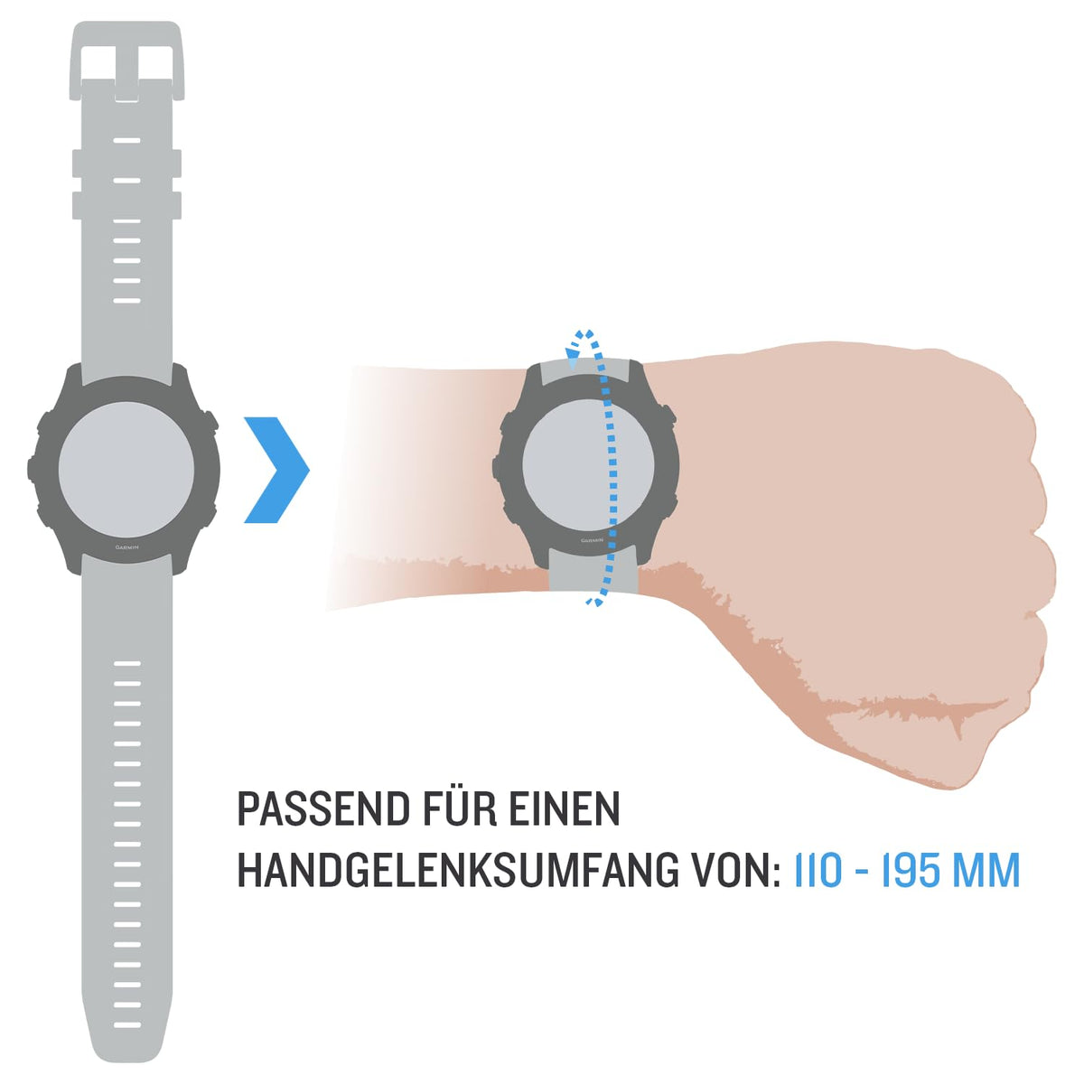 Brățară de schimb rapid Garmin 18 mm, silicon, bej - 010-12932-0D