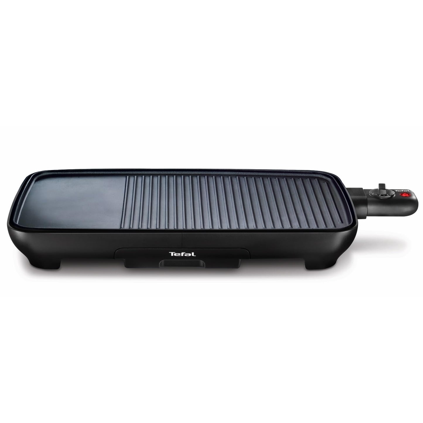 Tefal table grill Malaga, electric grill, adjustable thermostat, non-stick coated grill plate, 2/3 grill, 1/3 Teppanyaki, removable cable, plate and drip tray dishwasher safe, 2000W, TG3918 - TG39182
