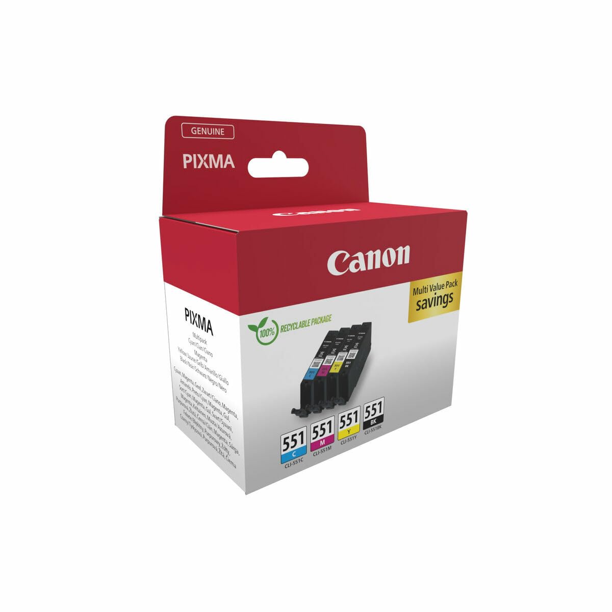 Canon CLI-551 Original Ink Cartridges Multipack - 6509B015