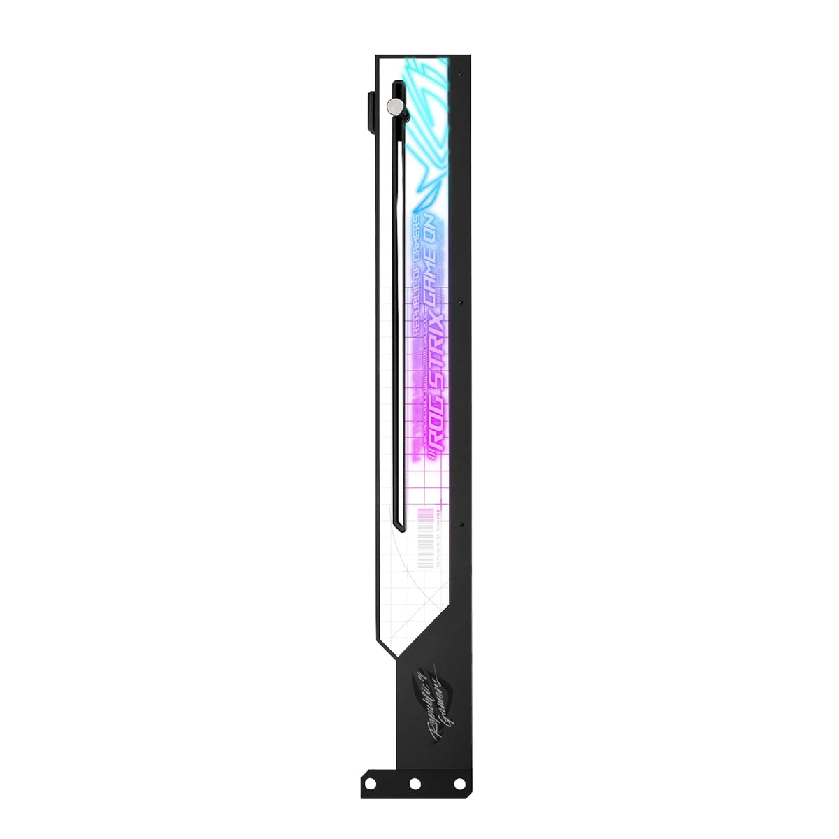 ASUS ROG Strix ARGB graphics card holder (GPU holder, AURA Sync ARGB lighting, adjustable size, easy installation, compatible with ATX cases, black) - ASUSTeK