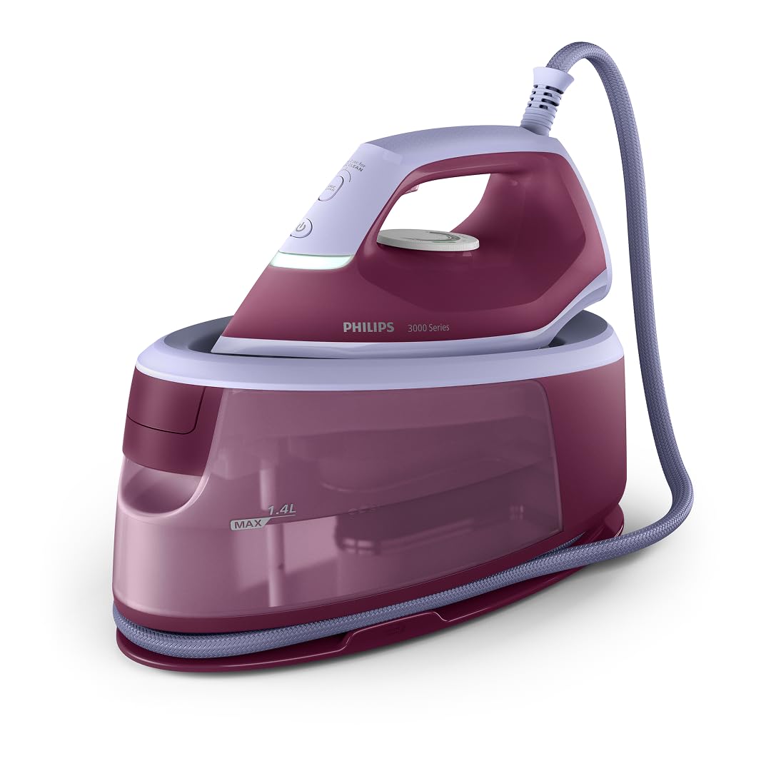 Philips Steam Iron Station Series 3000, Red, 2400W - PSG3001/30