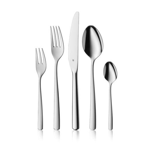 WMF Boston cutlery set 60 pieces for 12 people - Cromargan stainless steel 18/10, polished and rust-proof, dishwasher safe, monobloc knife with long-lasting sharpness, elegant cutlery for everyday use and guests - 1120009002