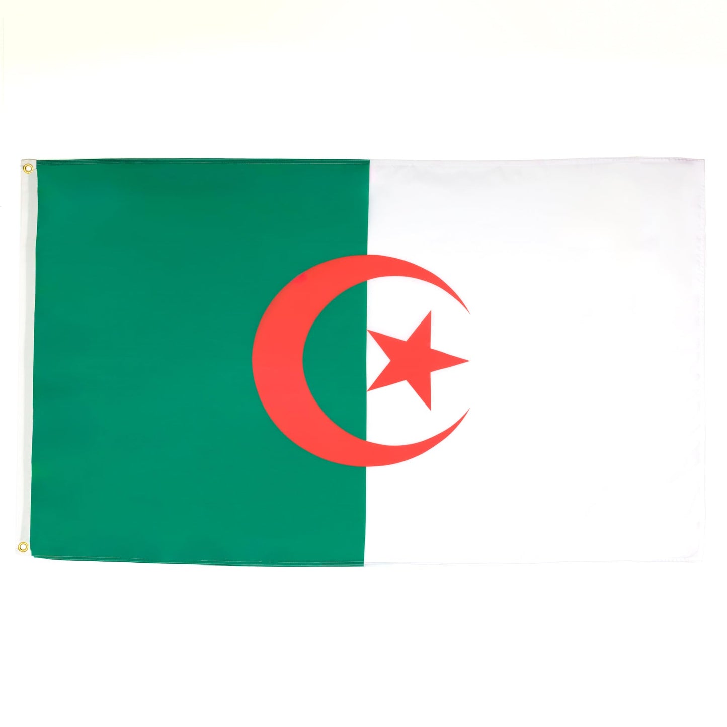 AZ FLAG - Algeria Flag - 250x150 cm - Algerian Large Flag 100% Polyester with Brass Eyelets - 300g - K_4