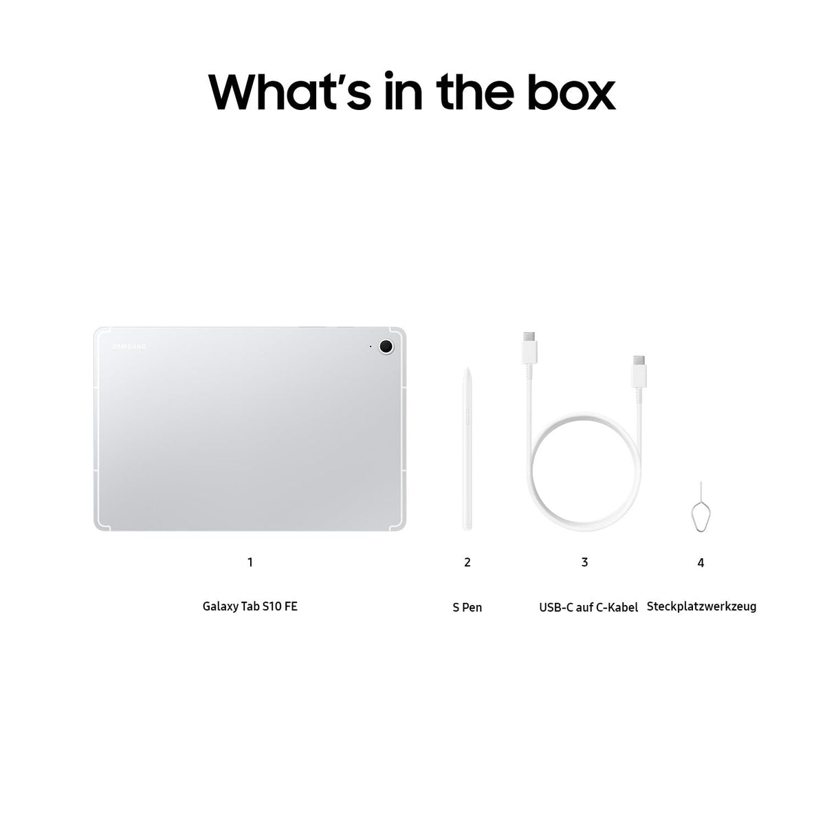Samsung Galaxy S10 FE AI-Tablet, Android Tablet, 128 GB storage, 8 GB RAM, 27.70 cm/10.9" display, includes S Pen, Wi-Fi, long battery life, silver, 36 months manufacturer warranty [Exclusive on Amazon] - SM-X520NZSREUB