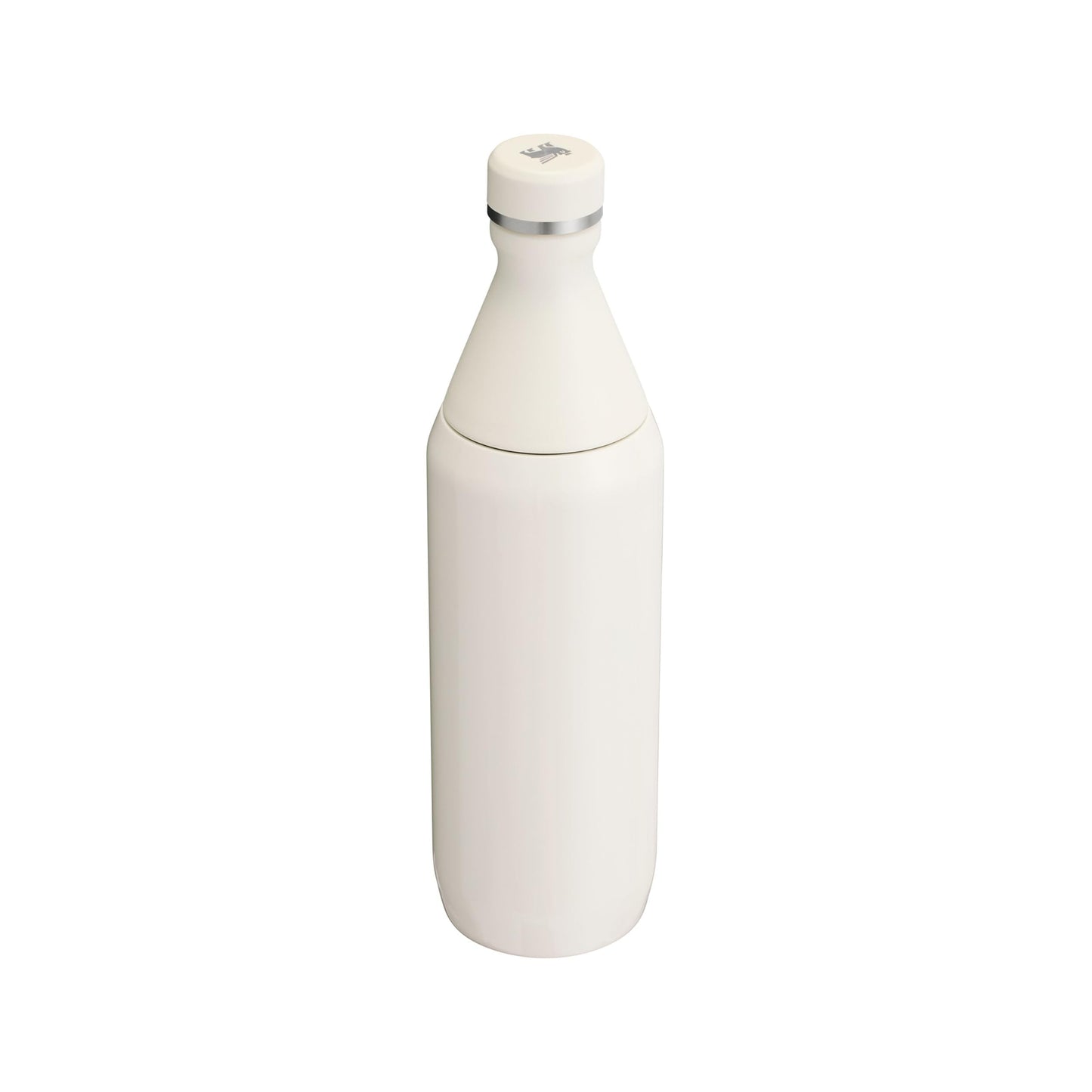 STANLEY 1913 All Day Slim Drinking Bottle Stainless Steel 0.6L - Thermos Bottle Cools 6 Hours - 11 Hours Ice-Cold - BPA-Free - Leak-Proof Water Bottle - Dishwasher Safe - Cream - 10-12069-022