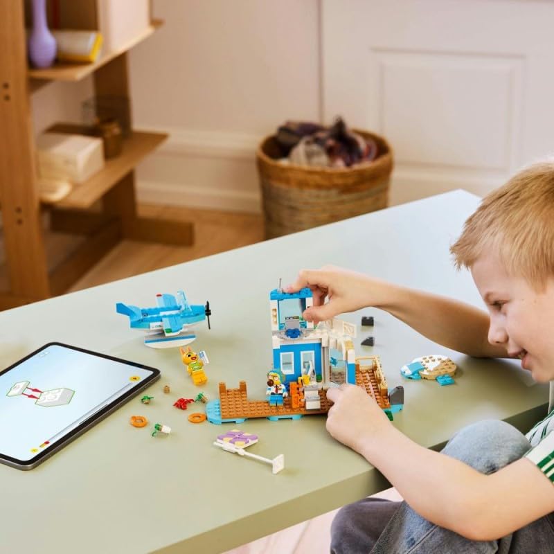 LEGO Animal Crossing Fly with Dodo Airlines Video Game Playset Airport Toy Seaplane and Pilot Minifigure Gift for Girls and Boys Ages 7+ 77051