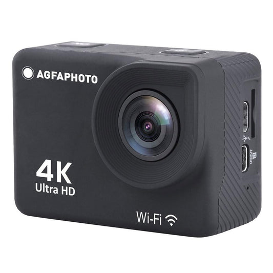 AgfaPhoto - Cameră sport - AC9000 - Real 4K 30FPS, stabilizare EIS, unghi larg de 170°, carcasă impermeabilă până la 30m - WiFi - 18 accesorii incluse