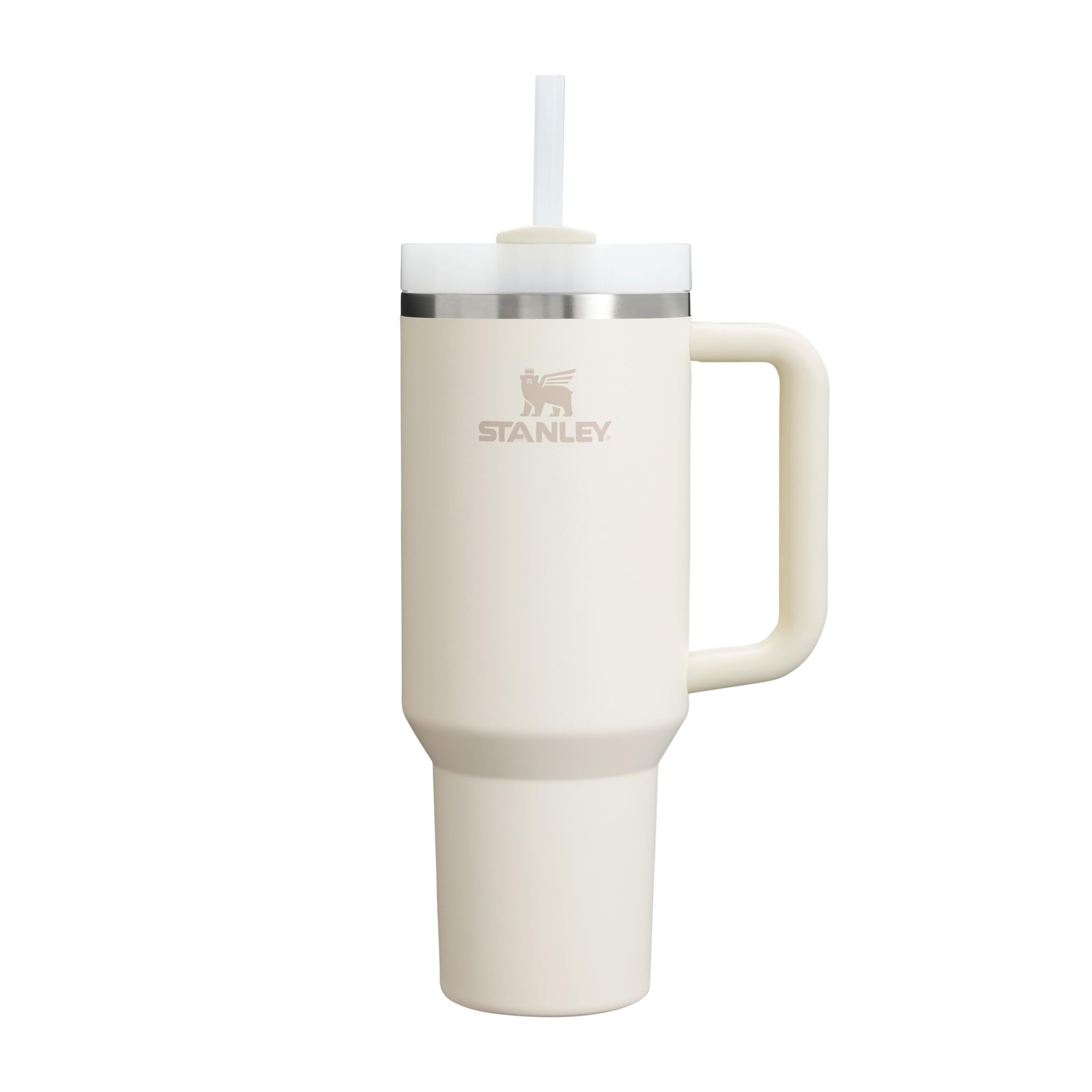Stanley 1913 Quencher H2.0 Flowstate Drinking Bottle with Straw 1.2L - Thermo Mug Cools 11 Hours - 48 Hours Ice Cold - Dishwasher Safe - Thermos Bottle BPA Free - Drinking Cup - Cream 2.0 - 100000144324