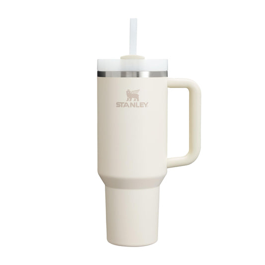 Stanley 1913 Quencher H2.0 Flowstate Drinking Bottle with Straw 1.2L - Thermo Mug Cools 11 Hours - 48 Hours Ice Cold - Dishwasher Safe - Thermos Bottle BPA Free - Drinking Cup - Cream 2.0 - 100000144324