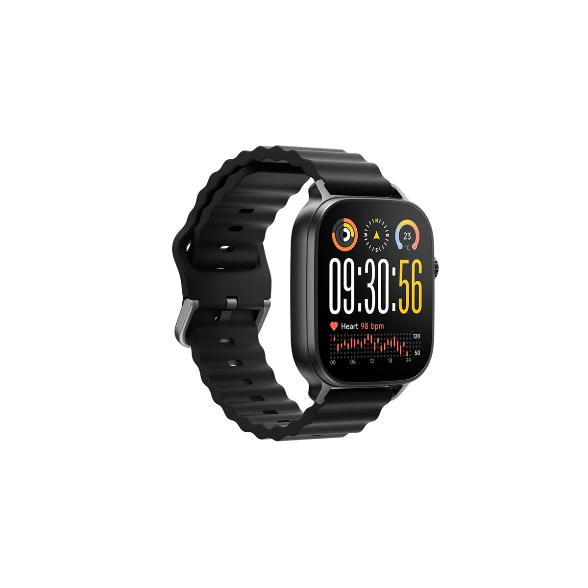 realme Watch 5, 1.97" AMOLED Display, 60 Hz superfluid, 16-Day Very Long Battery Life, IP68 Water and Dust Resistance, Titanium Black - 6941764468948