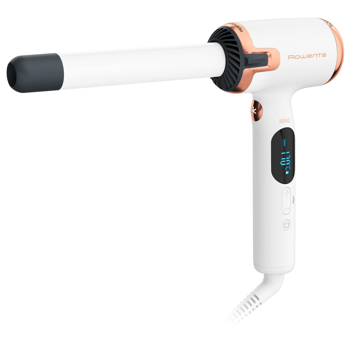 Rowenta CF4310 Ultimate Experience Air Care Curling Iron | new L-shape | gentle airflow | 8 temperature settings from 130°C to 200°C | heats up in 30 seconds | White/Copper | 1 piece (single pack)