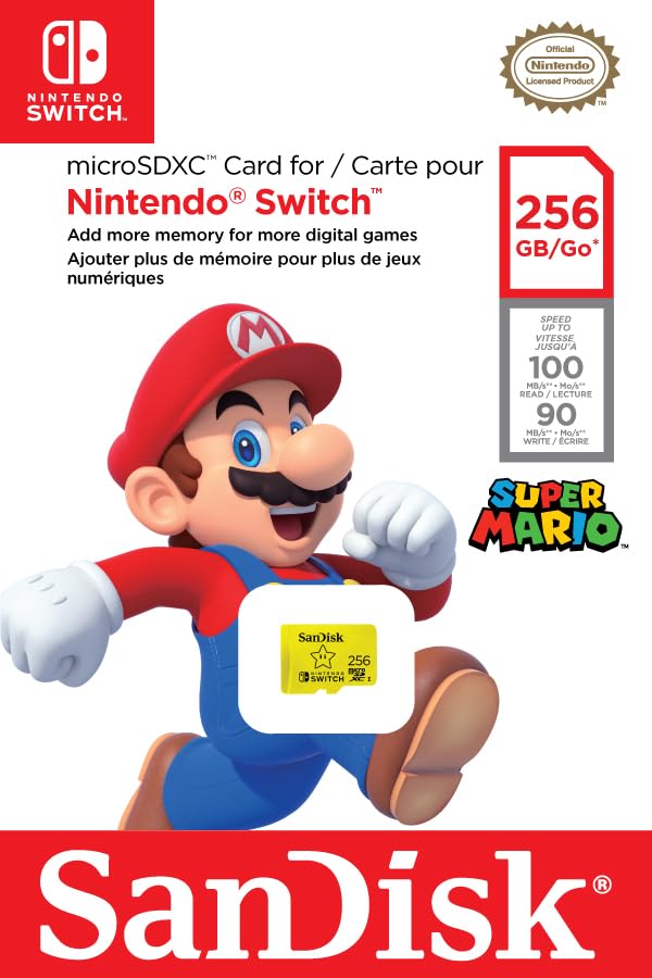 SanDisk microSDXC Nintendo Switch 256GB (SDSQXAO-256G-GNCZN)