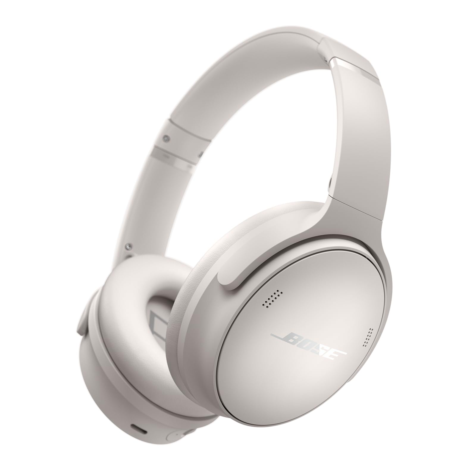 Bose QuietComfort wireless headphones with microphone and noise canceling, Bluetooth over-ear headphones with noise canceling, up to 24 hours of battery life, smoke white - 884367-0200
