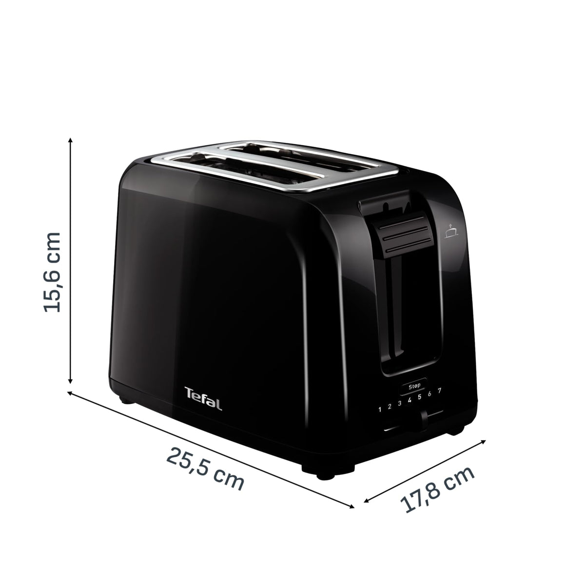 Tefal Vita toaster cu două fante, 7 niveluri de rumenire, buton de oprire - TT1A2810