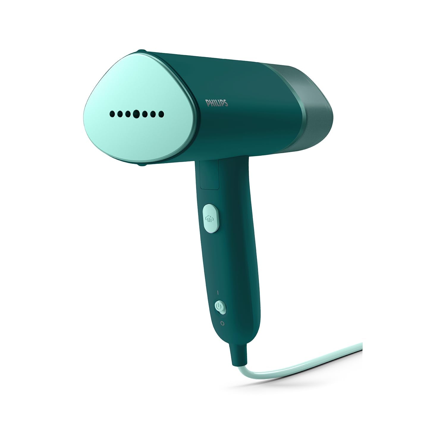 Philips 3000 Series Portable Steamer - 1000W, 20g/min Steam Pressure, Removable 120ml Water Tank, Metal Steam Plate, Includes Storage Bag, 660g Lightweight, Dark Green (STH3020/70)