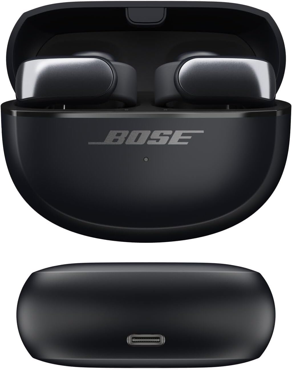 Bose Ultra Open Earbuds with Bluetooth and OpenAudio technology, Clip On headphones, wireless Open Ear earbuds, immersive audio, up to 48 hours battery life, Black - 881046-0010