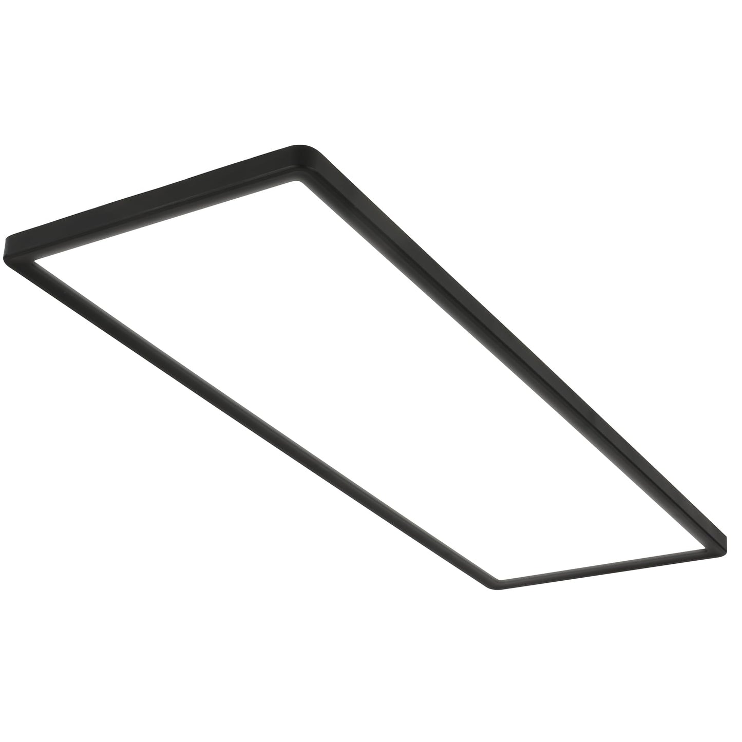 BRILONER - LED ceiling lamp with indirect light, 58x20 cm, flat, 22W 3,000lm, neutral white light color, living room lamp, ceiling light, living room lamp, LED panel, kitchen lamp, bedroom, black - 7402-415