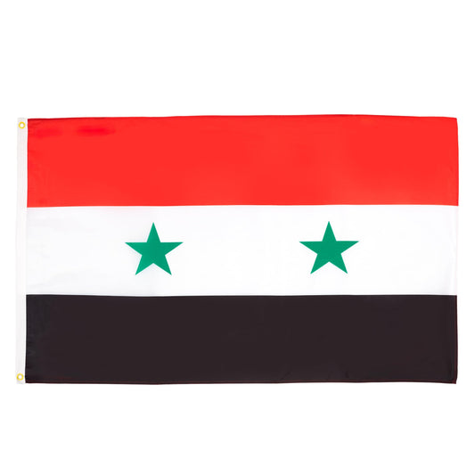 AZ FLAG - Syria Flag - 250x150 cm - Syrian Large Flag 100% Polyester with Brass Eyelets - 300g - K_199