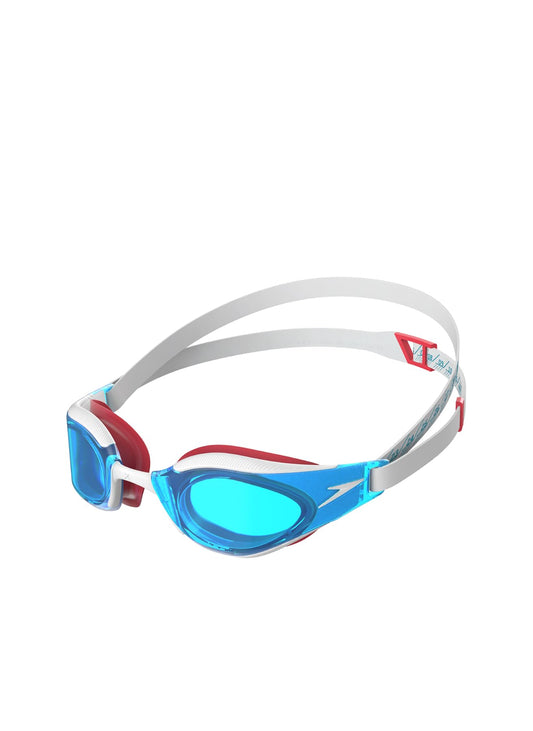Speedo Unisex Adult Fastskin Hyper Elite Swim Goggles | Competition Swim Goggles | Performance | Training | Hydrodynamic Swim Goggles, Watermelon/Bolt/Aqubl, One Size - 5059937564548